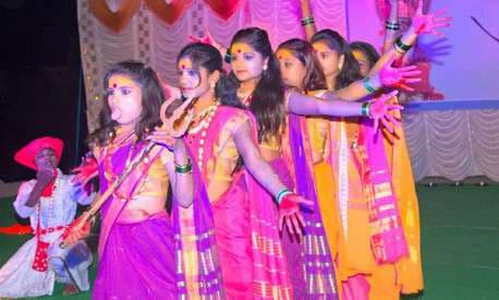 Children performing a cultural dance